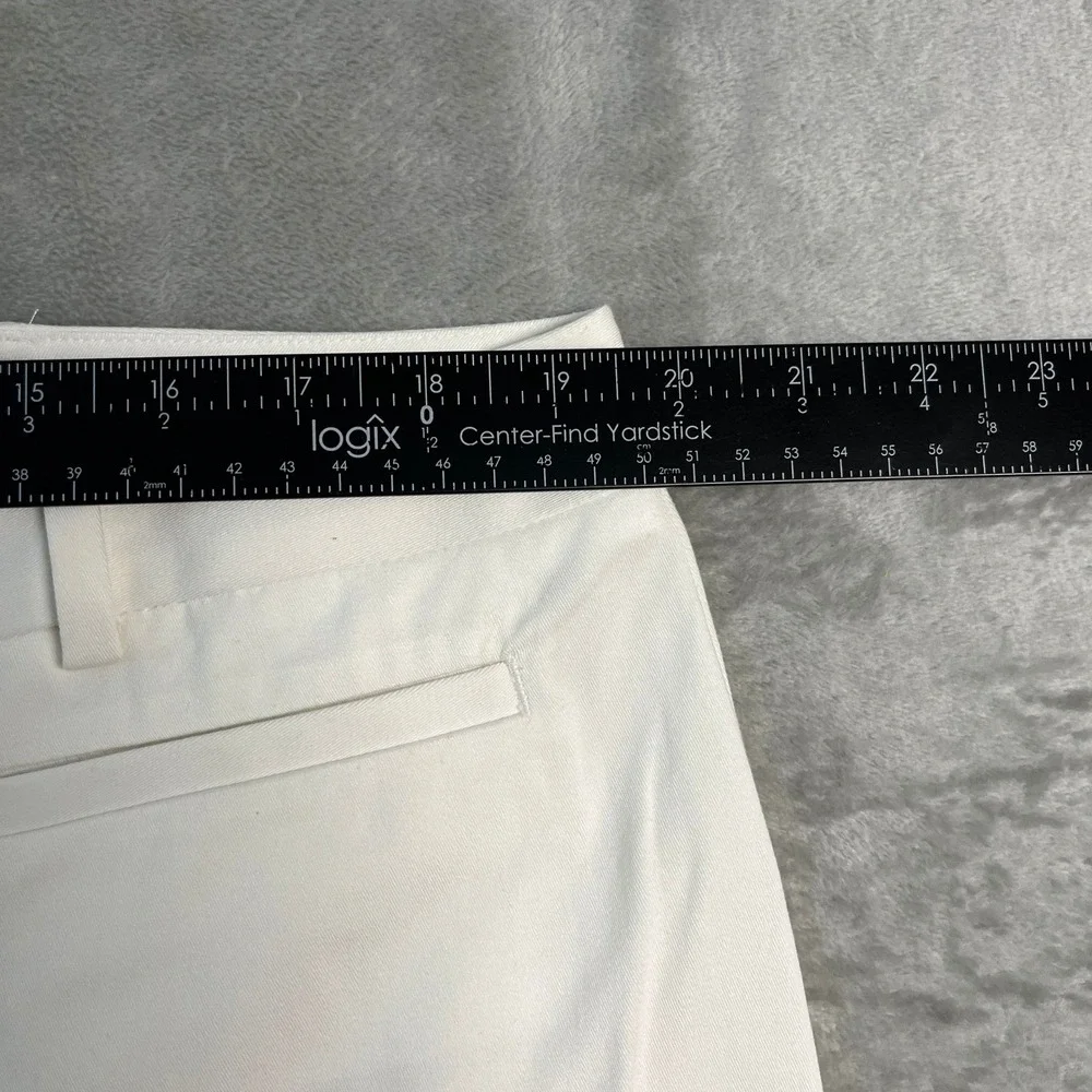 NWT Talbots Heritage White Straight Leg Trousers Pants Womens 18 (39x29) Cotton